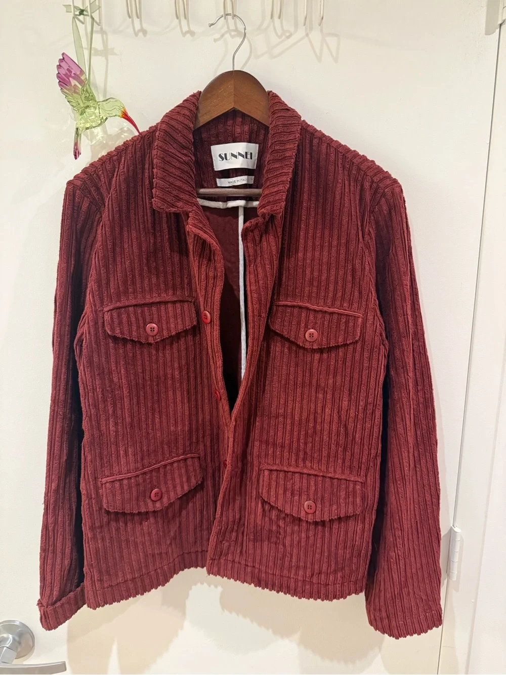 SUNNEI Men's Corduroy Shirt Jacket - Wine